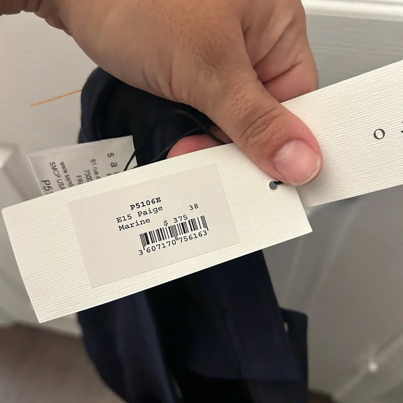 ! SANDRO WOMENS PANTS navy blue size 38 - Picture 4 of 5